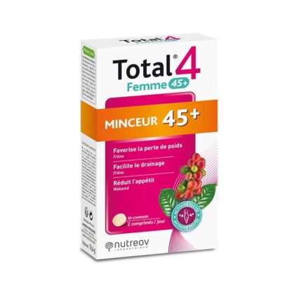 Total4 Mulher 45+ é um suplemento indicado para diminuir a gordura localizada e falta de firmeza na pele