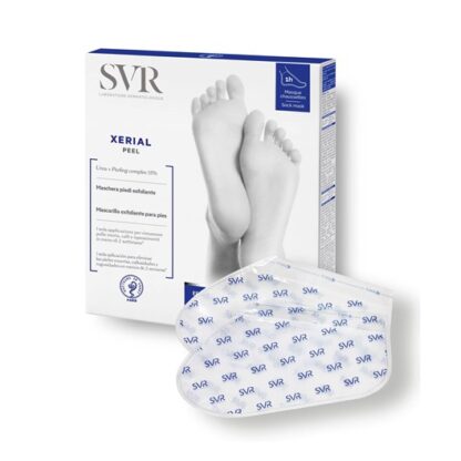 SVR Xérial Peel 2x20ml, máscara esfoliante para os pés. Para adultos com calos em pés muito secos e danificados.