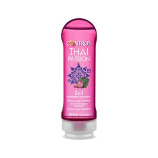 Control 2 in 1 Thai Passion Gel de Massagem 200ml os momentos de prazer são ainda mais atraentes graças à Thai Passion, o novo gel de massagem 2 em 1 com um aroma sedutor com as especiarias orientais.