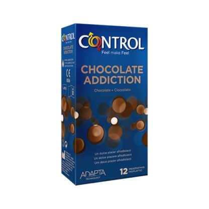 Control Chocolate Addiction 12 Preservativos é dedicado a quem, nos momentos de intimidade, quer despertar todos os cinco sentidos. Graças ao aroma de chocolate, oferece à relação um sabor intenso e delicioso.