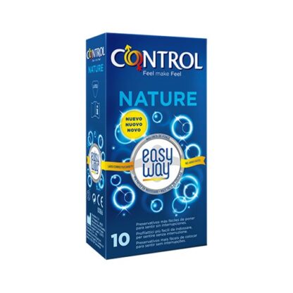 Control Nature Easy Way 10 Preservativos o preservativo mais vendido da gama Control torna-se ainda mais fácil de colocar, graças a uma aba delicada que permite desenrolá-lo em com um único gesto e indica a direção certa de utilização