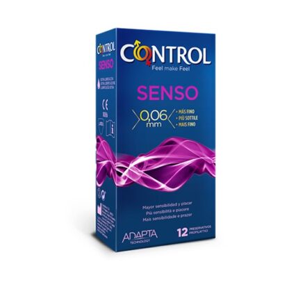 Control Senso 12 Preservativos, o prazer nasce de uma combinação de sensações que devem ser vividas em cada pequena nuance. Senso, com a sua espessura reduzida, é o preservativo fino pensado para quem procura a mais sensibilidade durante a relação.