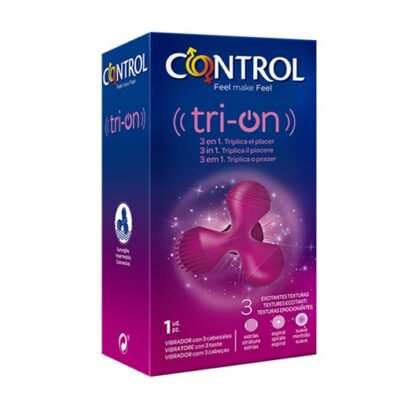 Control Tri-On é o mini vibrador dedicado a quem não está contente em viver o prazer de uma maneira, mas quer pelo menos três!