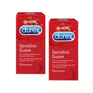 Durex Sensitivo Suave 2x12 Preservativos, mais fino que os nossos preservativos standard. Com a finalidade de proporcionar uma maior sensibilidade.