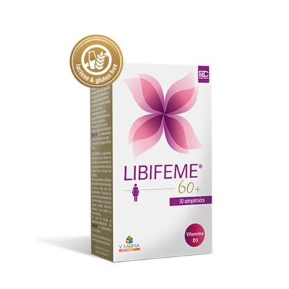 Libifeme 60+ 30 Comprimidos especialmente desenvolvido para mulheres na pós-menopausa que têm desconforto íntimo crescente, devido à redução / falta de lubrificação vaginal na menopausa.