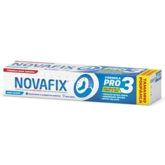 Novafix Pro3 Sem Sabor 70gr creme adesivo ultra-forte, sem sabor, para próteses dentárias.