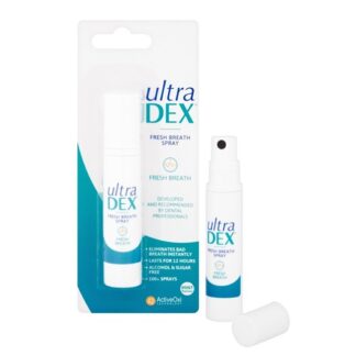 Ultradex Spray Oral 9ml ideal para manter o hálito fresco, até 12 horas.