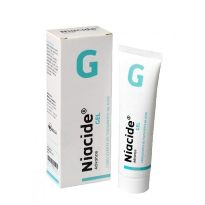 Niacide Gel 50gr creme indicado como adjuvante no combate ao acne, indicado para pele oleosa.