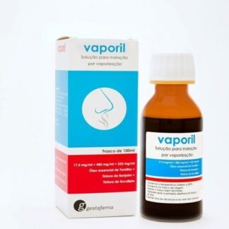 Vaporil 100 ml é um antisséptico descongestionante do aparelho respiratório, utilizado para sintomatologia associada a estados gripais, constipações, rinorreia, congestão nasal, tosse e rouquidão.