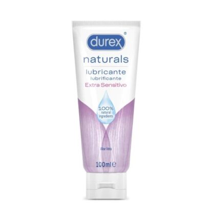 Durex Naturals Extra Sensitivo Gel Lubrificante 100ml lubrificante para um efeito calmante e alívio do desconforto causado pela secura vaginal.