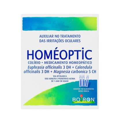 Boiron Homeoptic 10 unidades medicamento homeopático tradicionalmente utilizado na irritação ou desconforto ocular (por esforço ocular, água do mar ou com cloro, fadiga ocular, ambientes com fumo).
