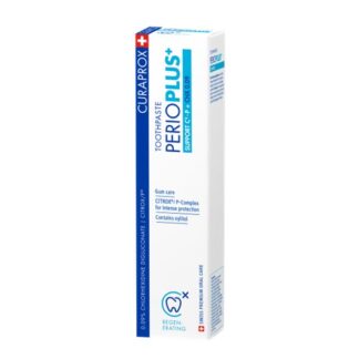 Curaprox Perio Plus Support 75ml pasta de dentes indicada para a higiene oral enquanto cuida das gengivas.