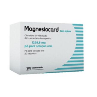 MagnesioCard Sem Açúcar 20 Saquetas , deve ser tomado com a finalidade de prevenção e alívio de queixas sugestivas de falta de magnésio. Como fraqueza, fadiga, bem como, cãibras.
