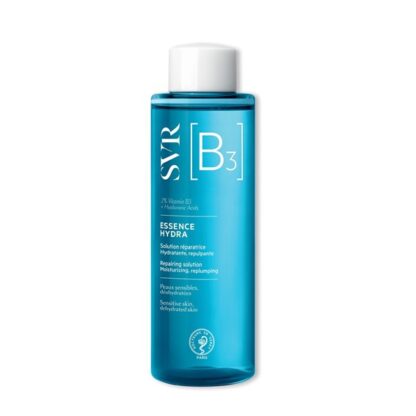 Svr B3 Essence Hydra 150ml solução hidratante e suavizante Hidrata e preenche. 2% de vitamina B3 em associação com um duo de ácidos hialurónicos para uma pele mais fortalecida
