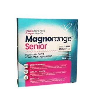 Magnorange Senior 20 Ampolas x 10ml, com a finalidade reduzir o cansaço e a fadiga.