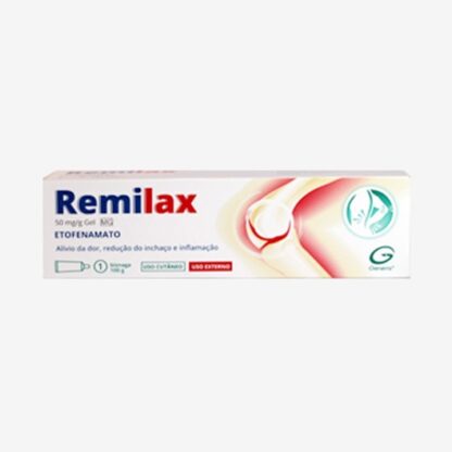 Remilax Gel 50mg/g 100gr medicamento indicado no alívio das dores musculares ligeiras ou moderadas e das articulações.
