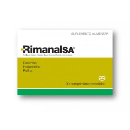 Rimanalsa 90 Comprimidos Revestidos, suplemento alimentar contendo diosmina, hesperidina e rutina.