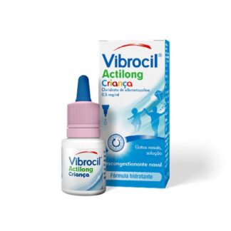 Vibrocil Actilong Criança fórmula hidratante Alívio até 12 horas. Ideal para um nariz seco e irritado, devido à sua ação hidratante. Eficaz na congestão nasal.