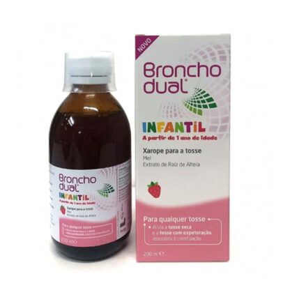 Bronchodual Infantil Xarope 200ml, xapore, com mel, indicado para a tosse associada à constipação, especialmente formulado para crianças a partir de 1 ano de idade.
