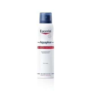 Eucerin Aquaphor Pomada em Spray 250ml, para pele muito seca e irritada. Um spray refrescante sem água que acalma e alivia imediatamente a pele seca a muito seca, áspera ou irritada, em qualquer parte do corpo