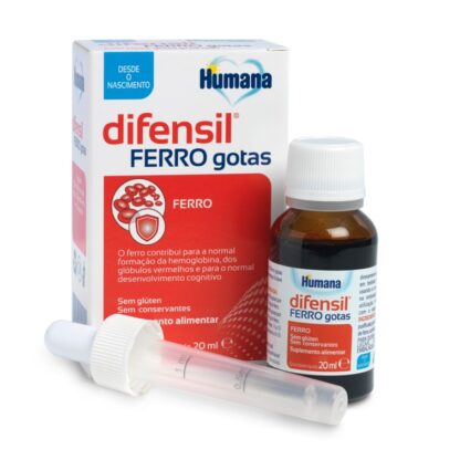 Difensil Ferro Gotas, é um suplemento alimentar que contém ferro e nutrientes complementares, específico para para os recém-nascidos pré-termo e lactentes.