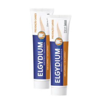 Elgydium Pasta Prevenção de Cáries 2x75ml, pasta dentífrico para a prevenção da cárie na dentição mista e adulta. Aconselhada nomeadamente para portadores de aparelhos ortodônticos.