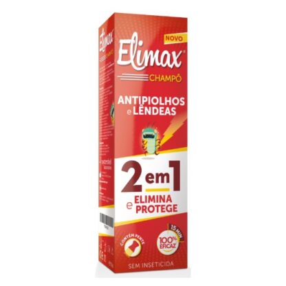 Elimax Champô 2 em 1 Antipiolhos e Lendeas 250ml, combinação única de eficácia garantida e maior comodidade na utilização