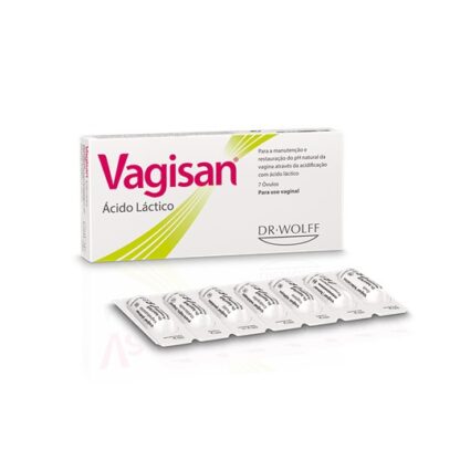 Vagisan Ácido Láctico 7 óvulos para a manutenção e restauração do pH natural da vagina.