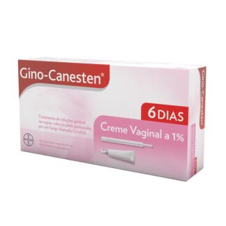 Gino-Canesten Creme Vaginal 50gr, medicamento indicado no tratamento de infeções fúngicas genitais, nomeadamente candidíase vaginal.