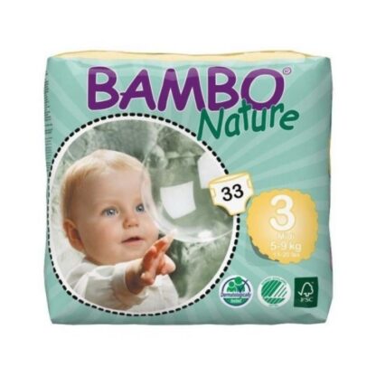 Bambo Nature 3 Fraldas 5-9kg 33 Unidades