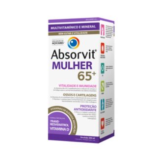 Absorvit Mulher 65+ 300ml,  é um suplemento alimentar na forma de uma emulsão cremosa