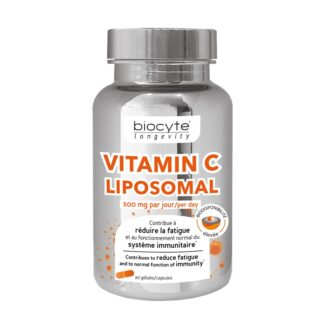 Biocyte Longevity Vitamina C 30 Cápsulas, é uma vitamina essencial para o bom funcionamento do corpo