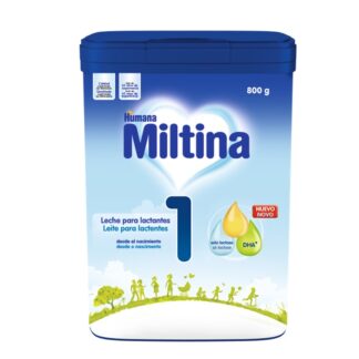 Miltina 1 Leite Lactentes 800gr, o nosso leite para lactentes Miltina 1 é adequado como complemento do aleitamento materno ou como fonte alimentar única.