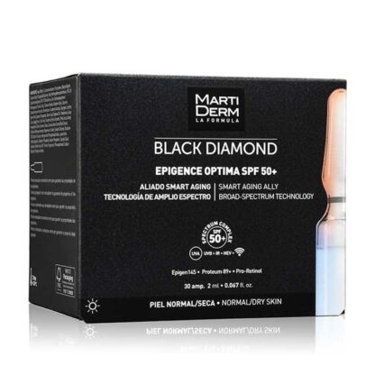 Martiderm Black Diamod Epigence Optima SPF50+ 30 Ampolas, fórmula revolucionária anti-idade global,