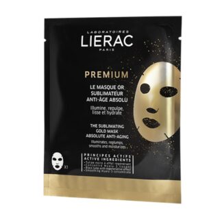 Lierac Premium Máscara Ouro Sublimadora 20ml, ilumima, preenche, alisa e hidrata. Uma pele transformada em apenas 15 minutos