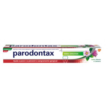 Parodontax Herbal Pasta Dentrífica 75ml pasta dentífrica que ajuda a combater o sangramento das gengivas.