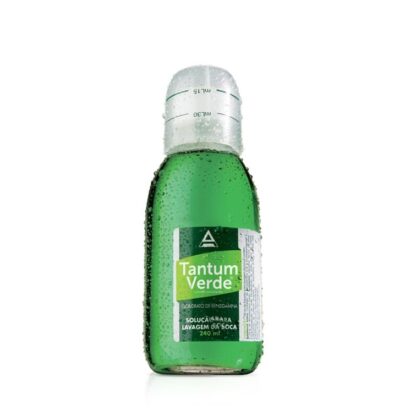 Tantum Verde Colutório 240 ml, medicamento indicado no tratamento de inflamações da garganta