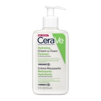 CeraVe Creme Espuma Hidratante de Limpeza 236ML creme com espuma de limpeza de rosto e corpo para pele normal a seca.