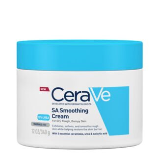 Cerave SA Creme Alisador Antirugosidades 340ML, creme Antirrugosidades hidratante e esfoliante, formulado para melhorar a textura e reparar a barreira protetora da pele.