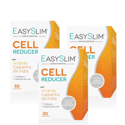 Easyslim Cell Reducer, é um suplemento alimentar constituído por extratos secos de Ananás, Taráxaco, Grainha de Uva e Castanheiroda-