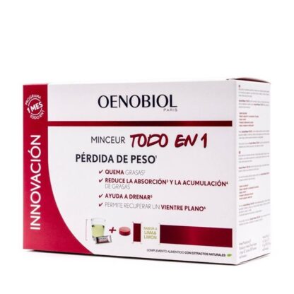 Oenobiol Minceur Tudo em 1 é um programa de emagrecimento sob a forma de suplementos alimentares à base de ervas e vitaminas.