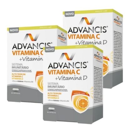 Advancis Vitamina C + Vitamina D é um suplemento alimentar com uma fórmula criada com um conjunto de nutrientes reconhecidos pelos seus benefícios