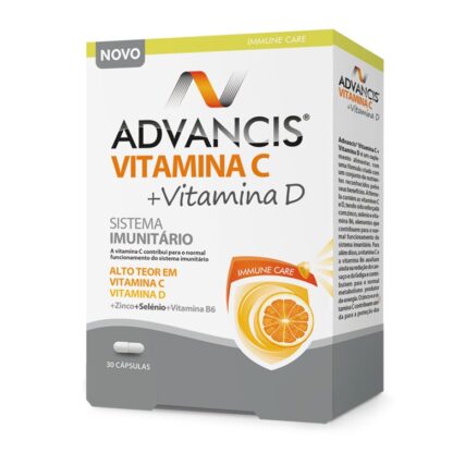 Advancis Vitamina C Vitamina D 30 Cápsulas Pharmascalabis