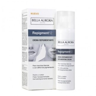 Bela Aurora Repigment 12 Creme Repigmentante 75ml, eficaz para tratamento cosmético específico para remover manchas brancas na pele.
