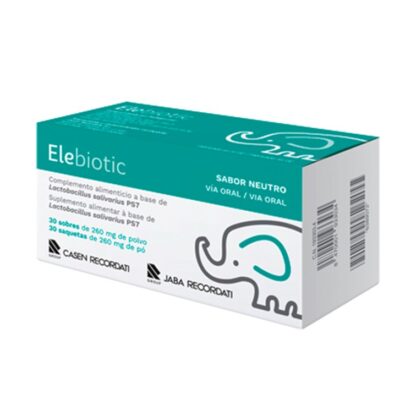 O Elebiotic é um suplemento alimentar, que contém a estirpe Lactobacillus Salivarius