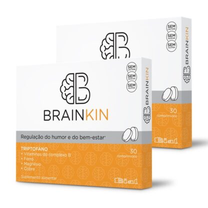 Brainkin 2 x 30 Comprimidos, suplemento alimentar para regular o humor.