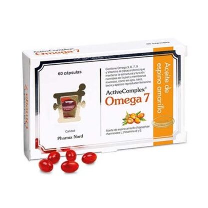 Bioactivo Omega-7 60 Cápsulas, é um suplemento alimentar constituído por cápsulas vegetais contendo 500 mg de óleo de espinheiro marítimo padronizado