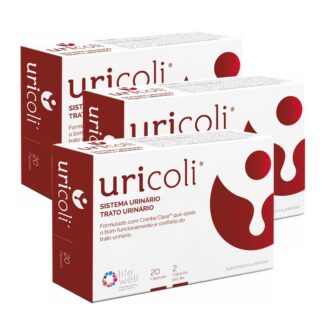 UriColi é um suplemento alimentar à base de Cranberry, D-Manose e Própolis.