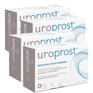 UroProst 3x30 cápsulas, desenvolvido especificamente para homens a partir dos 40-50 anos.