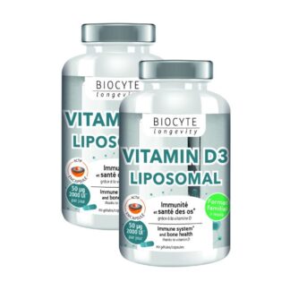 Biocyte Longevity Vitamina D 30 Cápsulas contribui para a manutenção de ossos normais, graças à vitamina D.